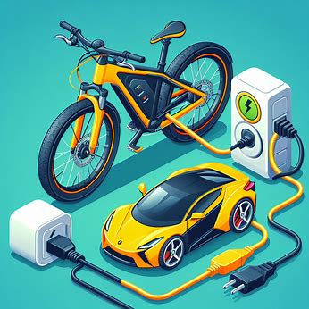 charger vélo électrique et voiture electrique 