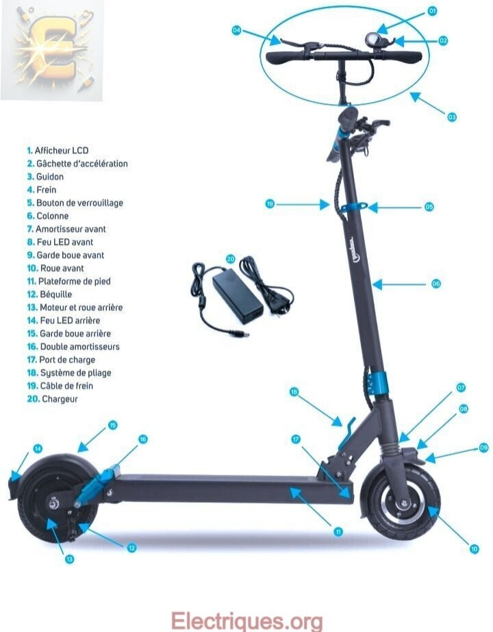 trottinette électrique composants