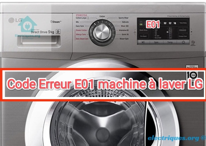 code erreur e1 machine à laver lg