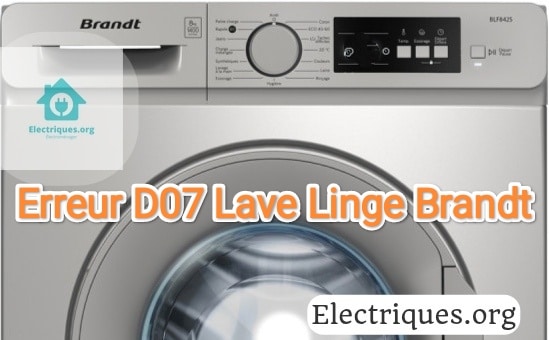 code erreur d07 lave linge brandt